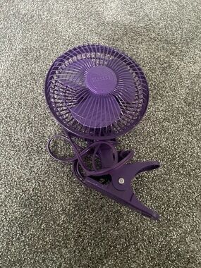 Massey Purple Clip-On Desk Fan
